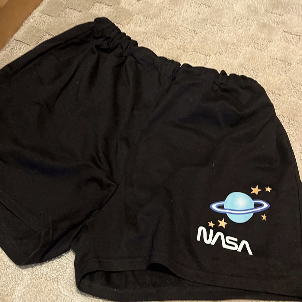 black shorts